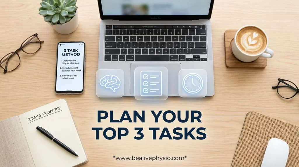 Morning Mindset Planning – 3 Task Method